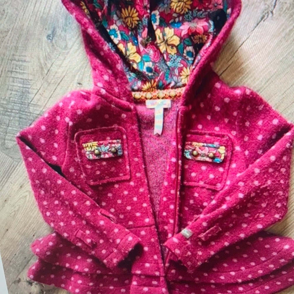 Matilda Jane pink knit jackets with floral lining